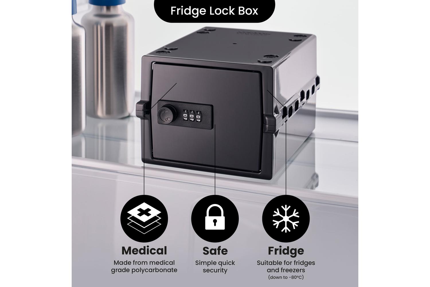 Lockabox Miniâ„¢ Jet | Small Lockable Storage Box | 3 Litre Combination Lock Box For Food, Medicine & Home Safety-7