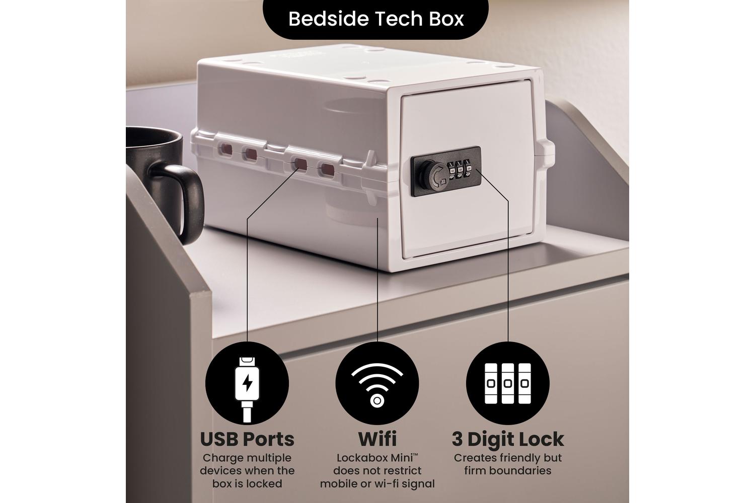 Lockabox Miniâ„¢ Opal White | Small Lockable Storage Box | 3 Litre Combination Lock Box For Food, Medicine & Home Safety-7