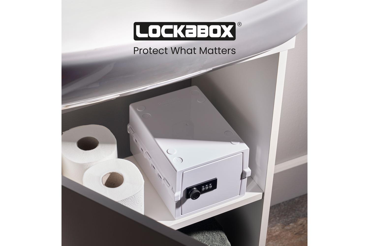 Lockabox Miniâ„¢ Opal White | Small Lockable Storage Box | 3 Litre Combination Lock Box For Food, Medicine & Home Safety-8