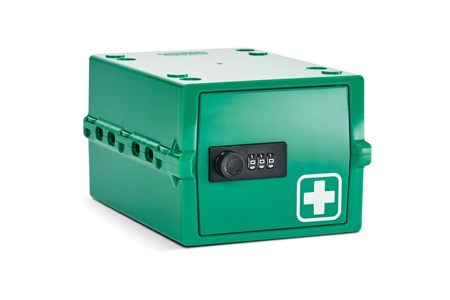 Lockabox Miniâ„¢ Medi Green | Small Lockable Medicine Box | 3 Litre Lightweight & Hygienic Combination Lock Box