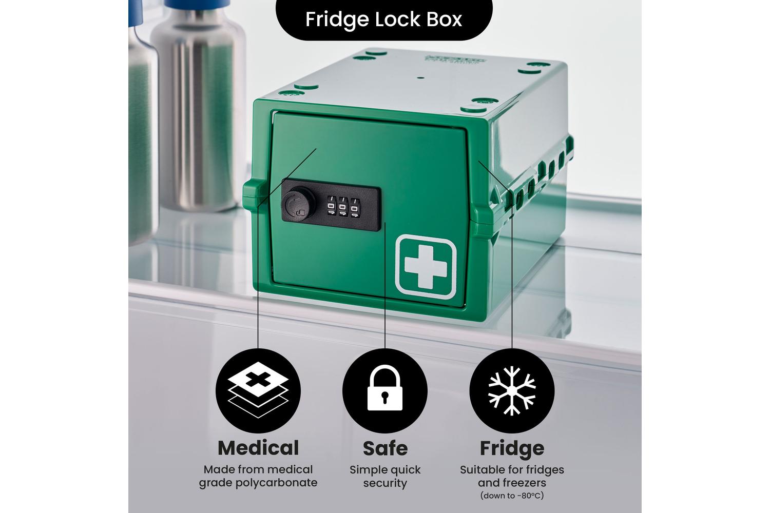 Lockabox Miniâ„¢ Medi Green | Small Lockable Medicine Box | 3 Litre Lightweight & Hygienic Combination Lock Box-7