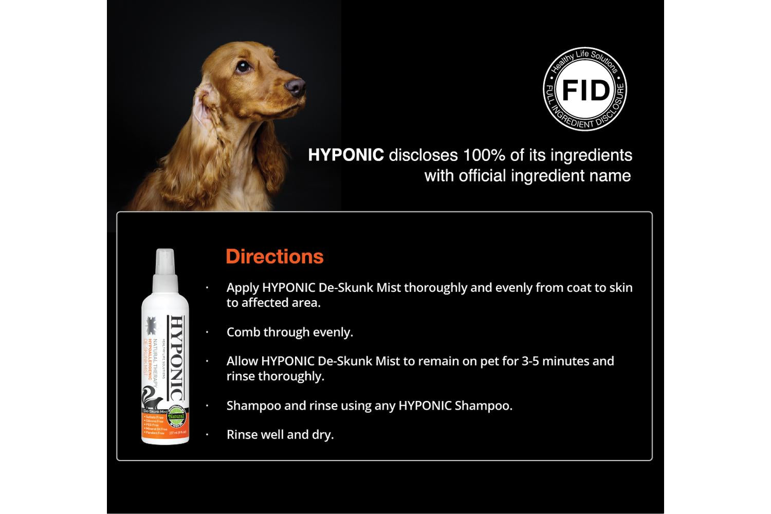 Hyponic De-skunk Mist | Pet Grooming Accessory-3