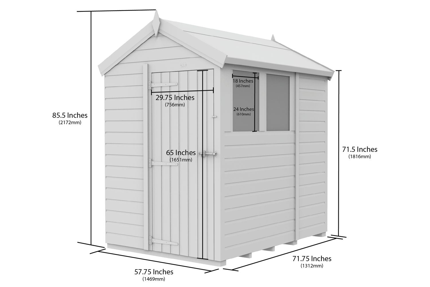 5 X 6 Apex Shed-3