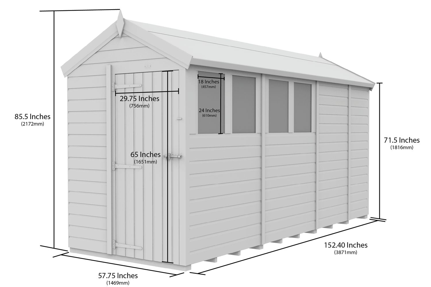 5 X 13 Apex Shed-3
