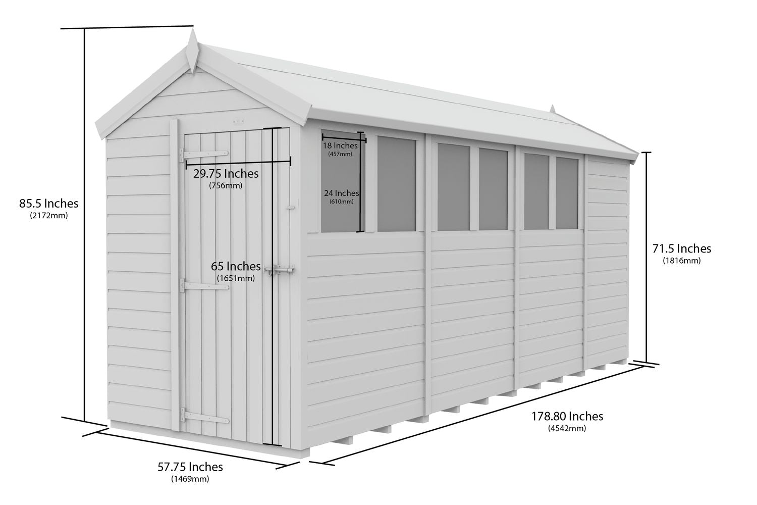 5 X 15 Apex Shed-3