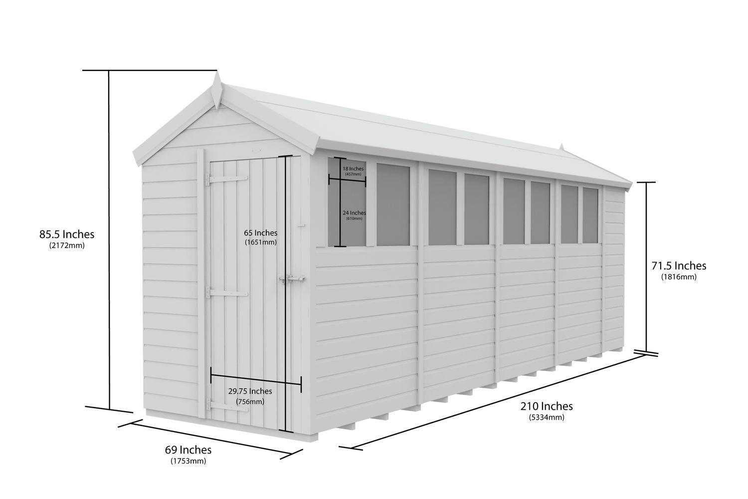 5 X 18 Apex Shed-3