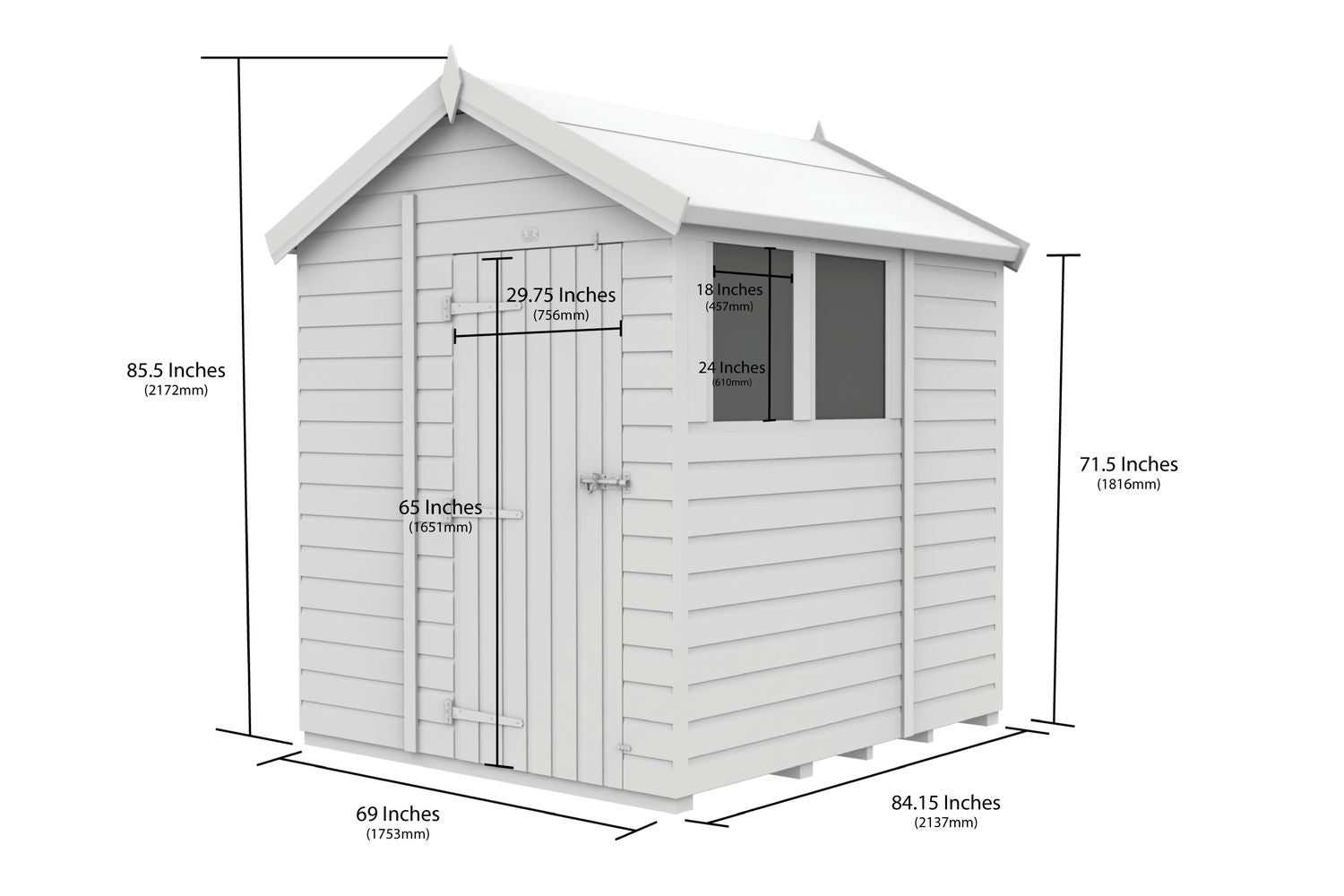 6 X 7 Apex Shed-3
