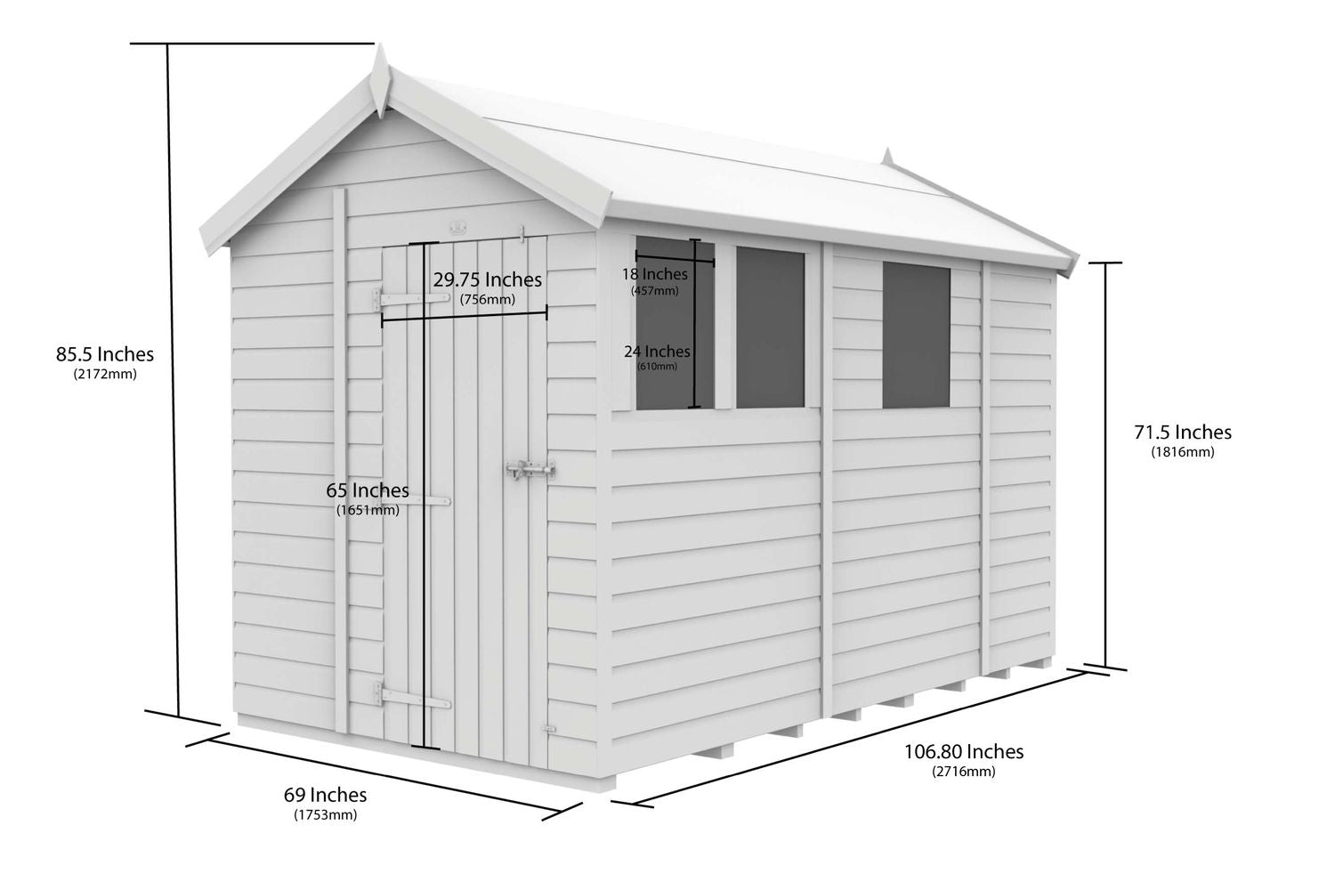 6 X 9 Apex Shed-3