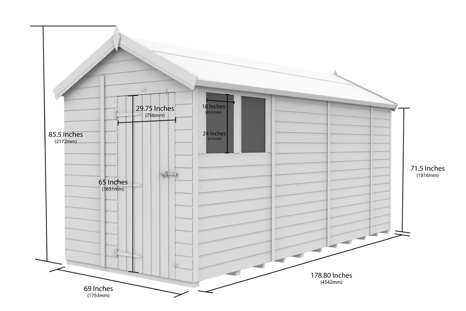 6 X 15 Apex Shed-3