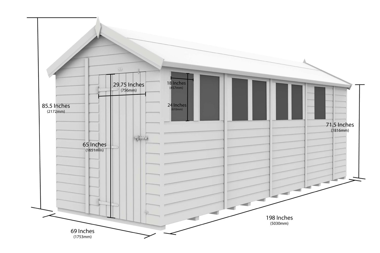 6 X 17 Apex Shed-3