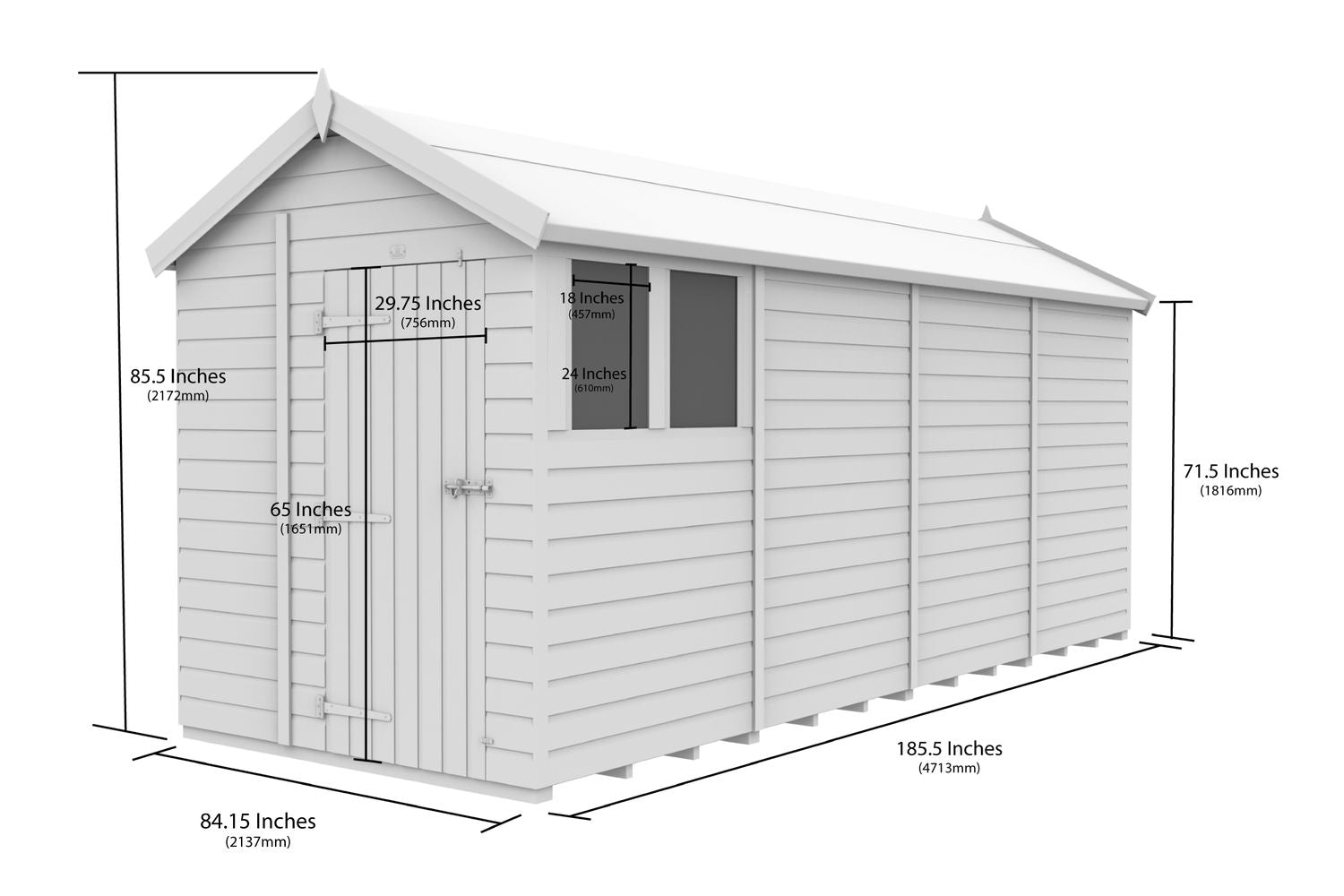 7 X 16 Apex Shed-3