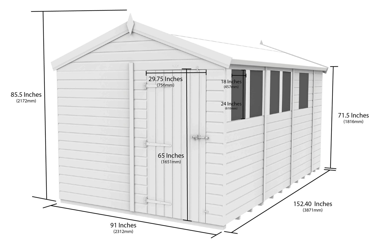 8 X 13 Apex Shed-3