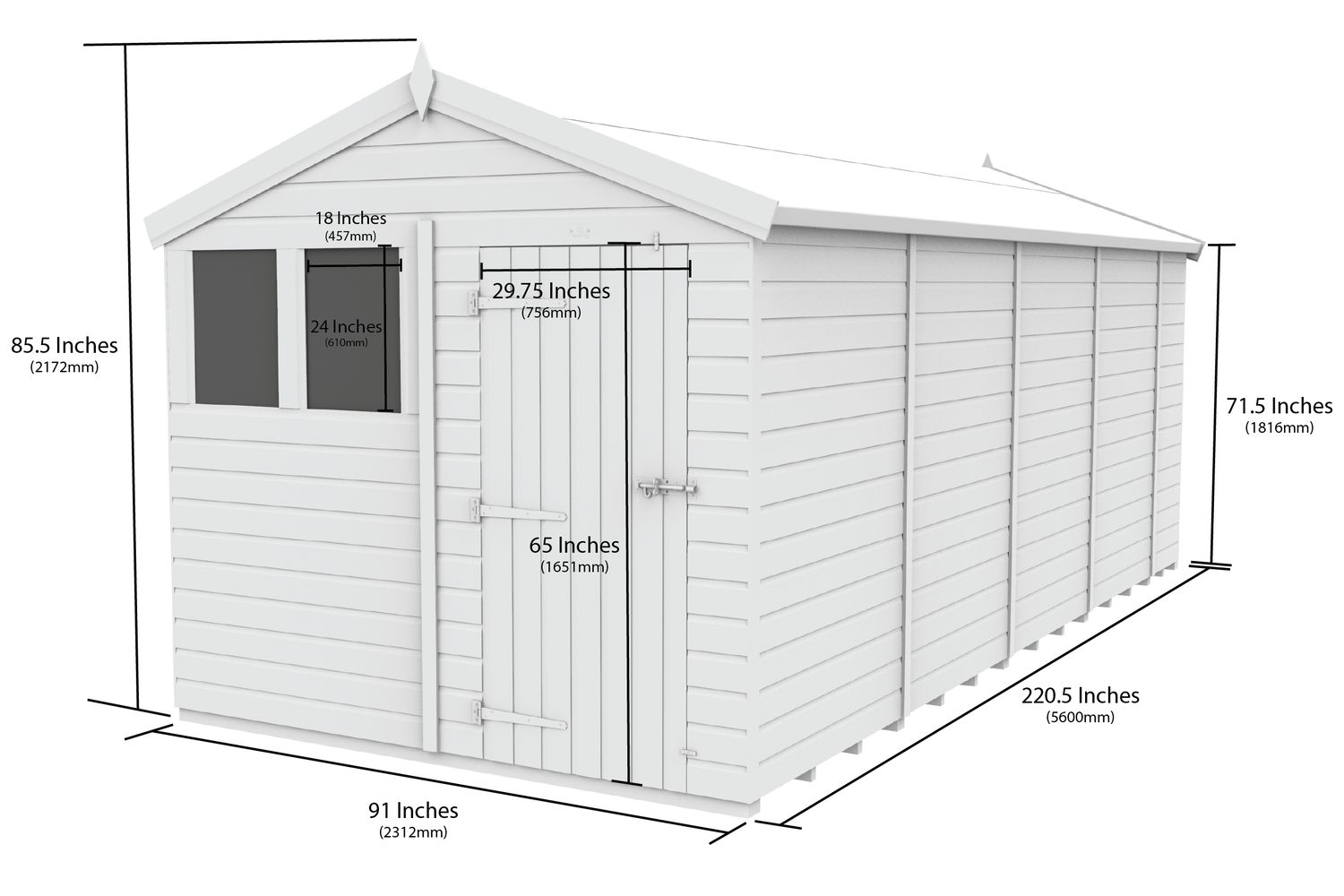 8 X 19 Apex Shed-3