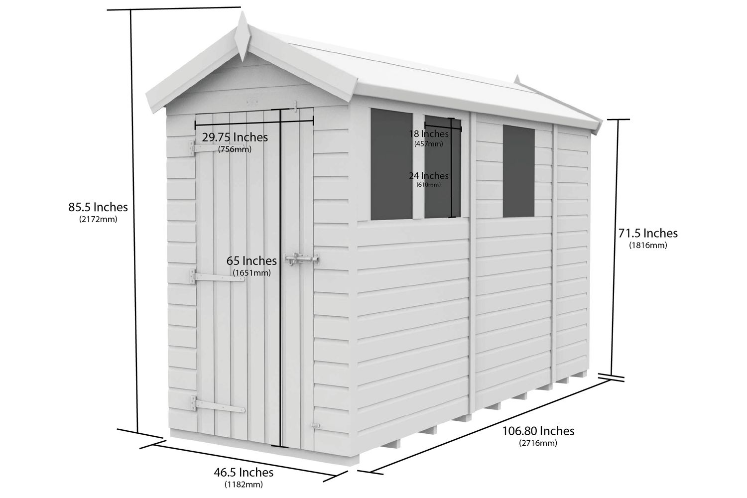 4 X 9 Apex Double Door-3