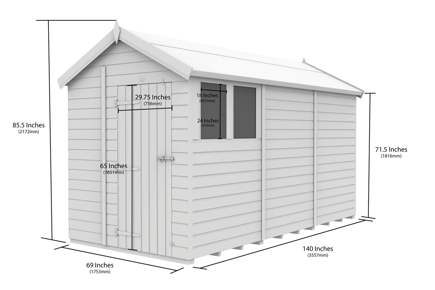 6 X 12 Apex Double Door-3