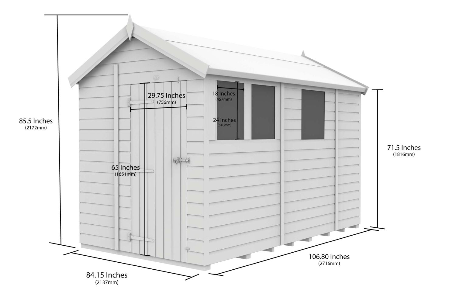 7 X 9 Apex Double Door-3