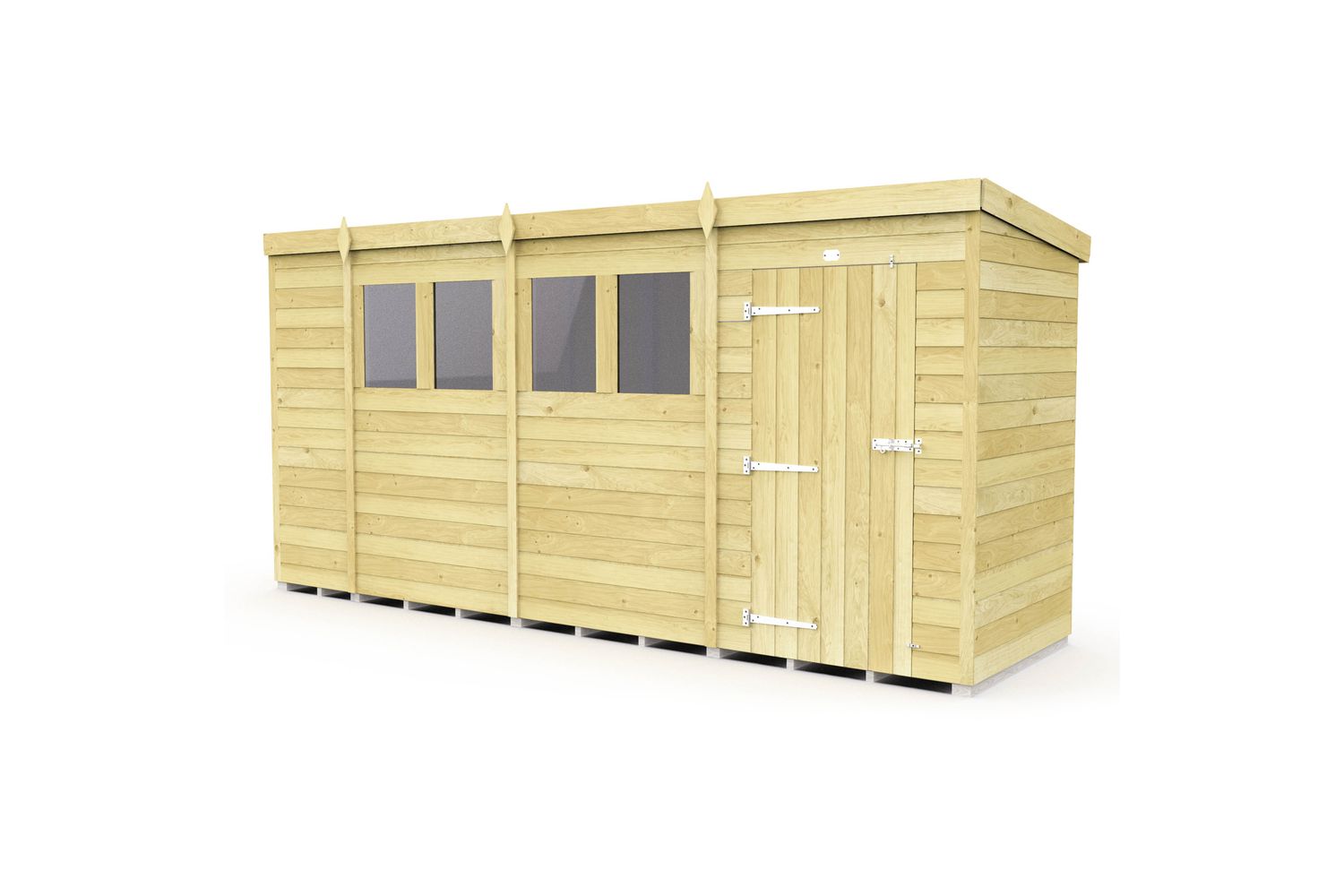 14 X 4 Pent Shed