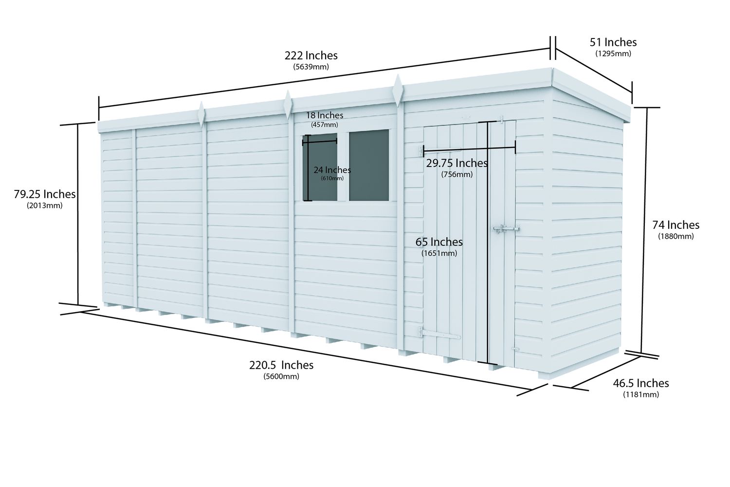 19 X 4 Pent Shed-3