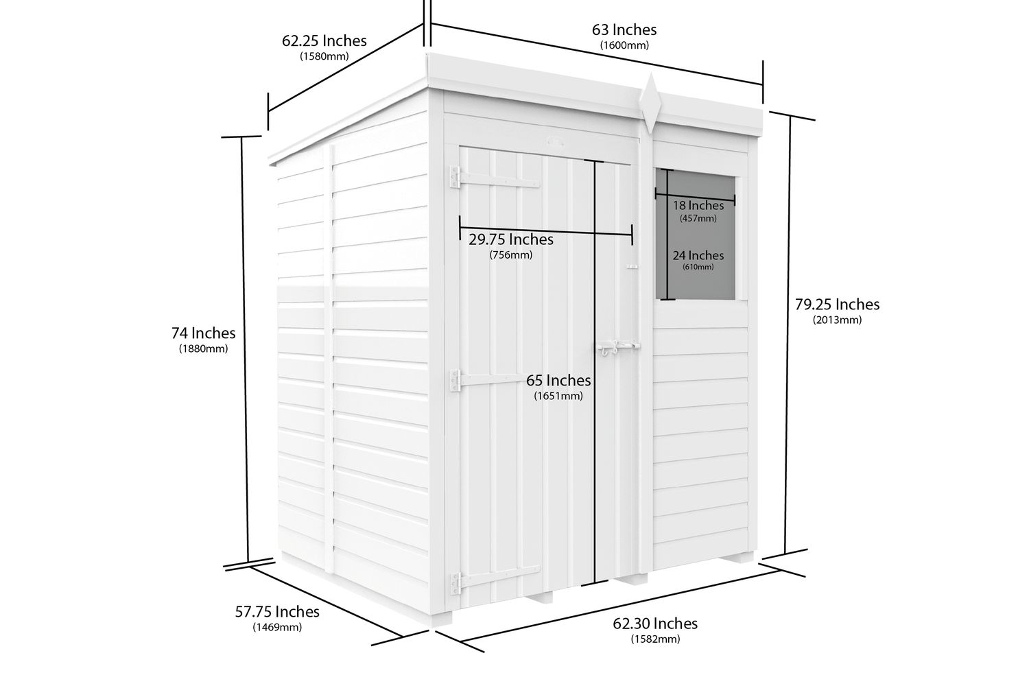 5 X 5 Pent Shed-3