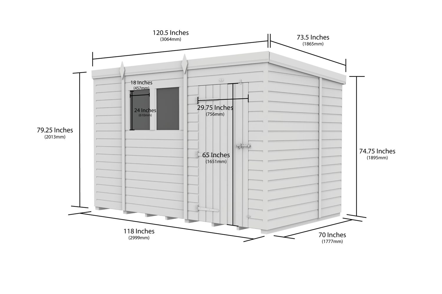 10 X 6 Pent Shed-3