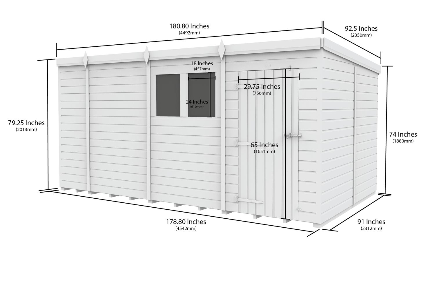 15 X 8 Pent Shed-3