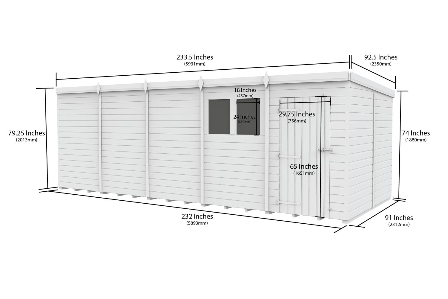 20 X 8 Pent Shed-3