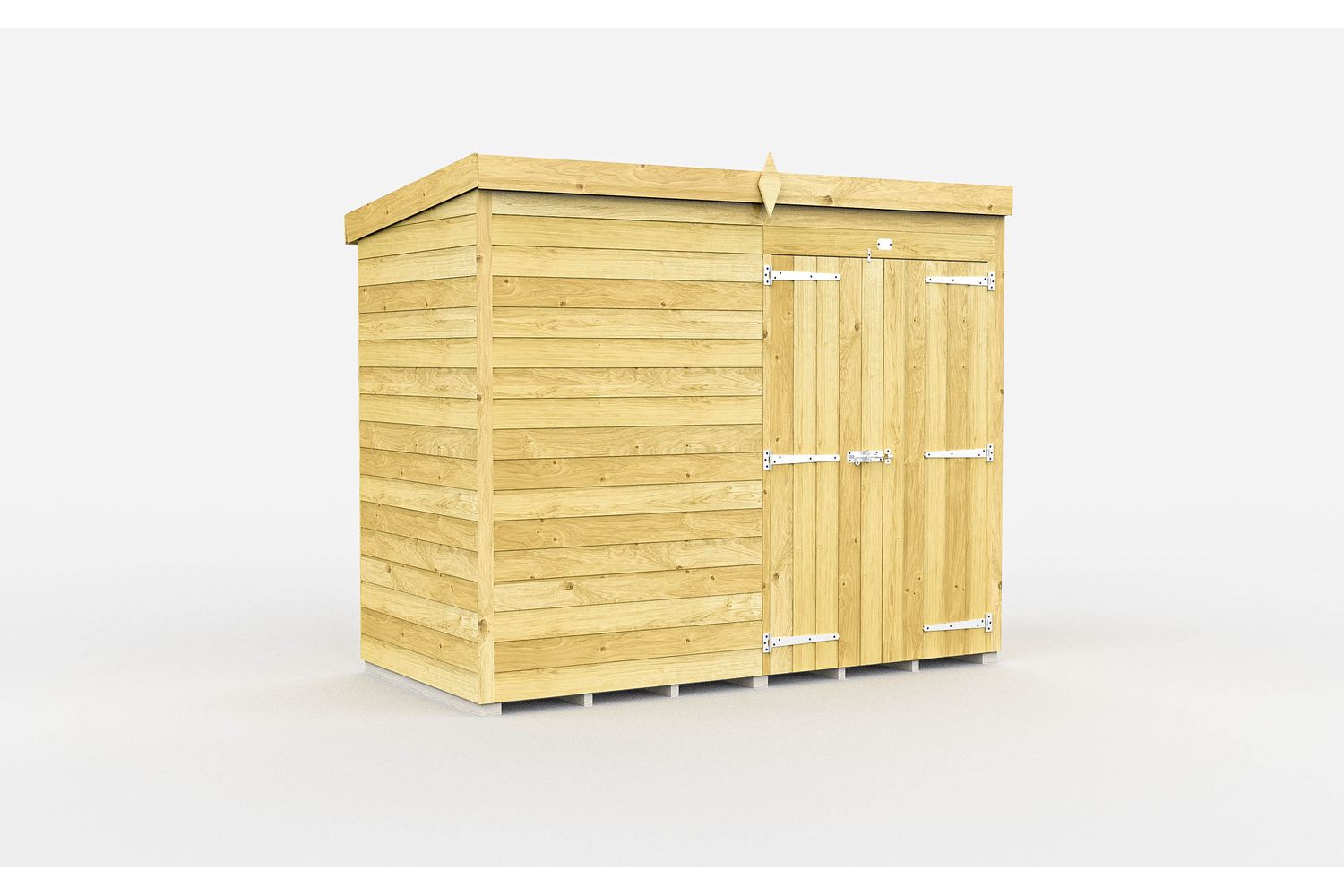 8 X 4 Pent Shed Double Door-2