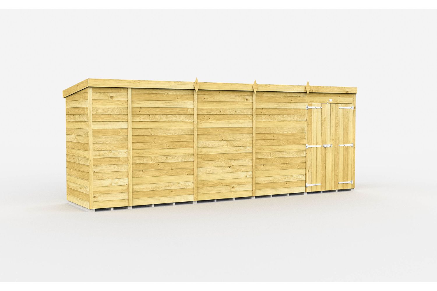 17 X 4 Pent Shed Double Door-2