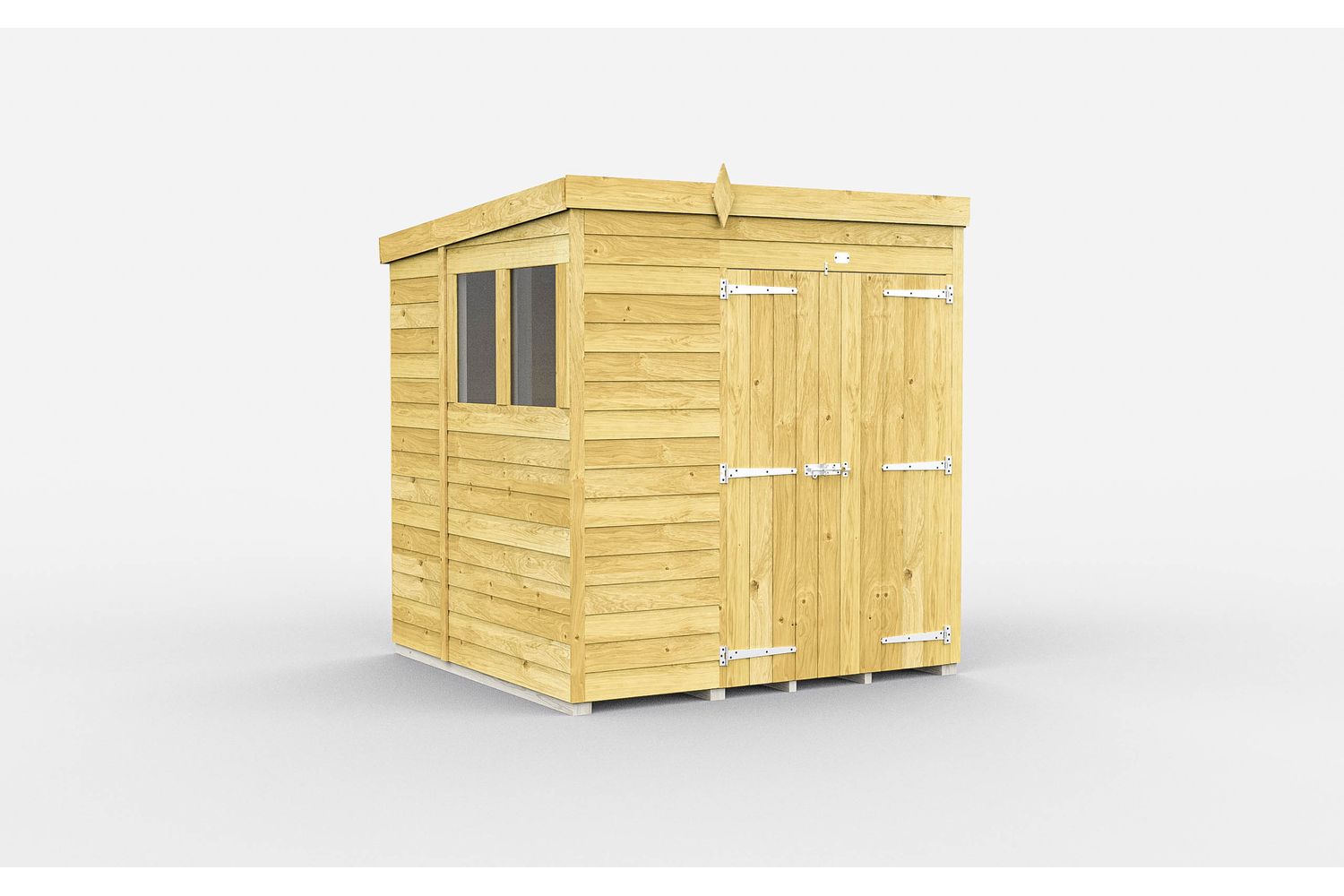 6 X 5 Pent Shed Double Door