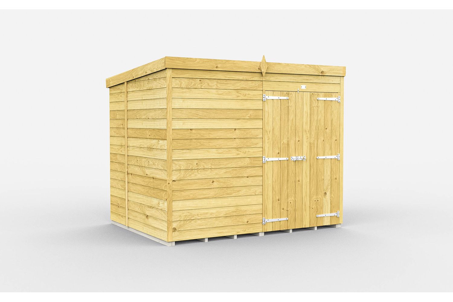 8 X 6 Pent Shed Double Door-2