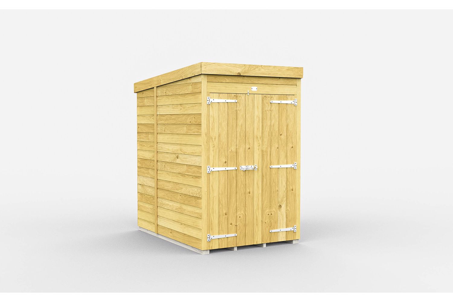 4 X 7 Pent Shed Double Door-2