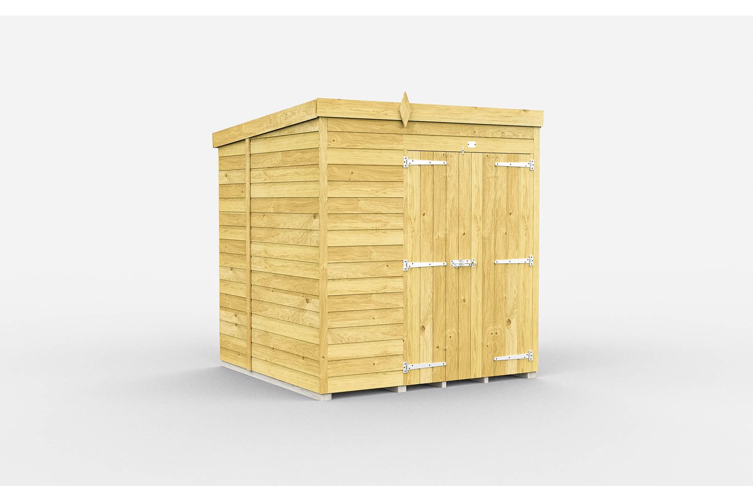 6 X 7 Pent Shed Double Door-2
