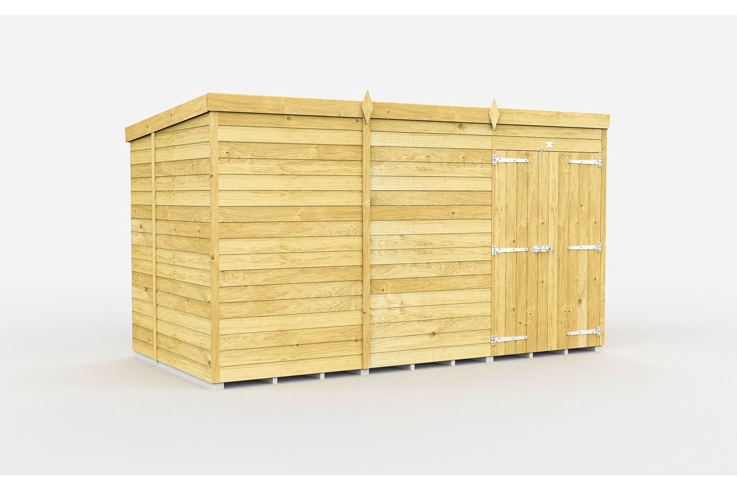 11 X 7 Pent Shed Double Door-2
