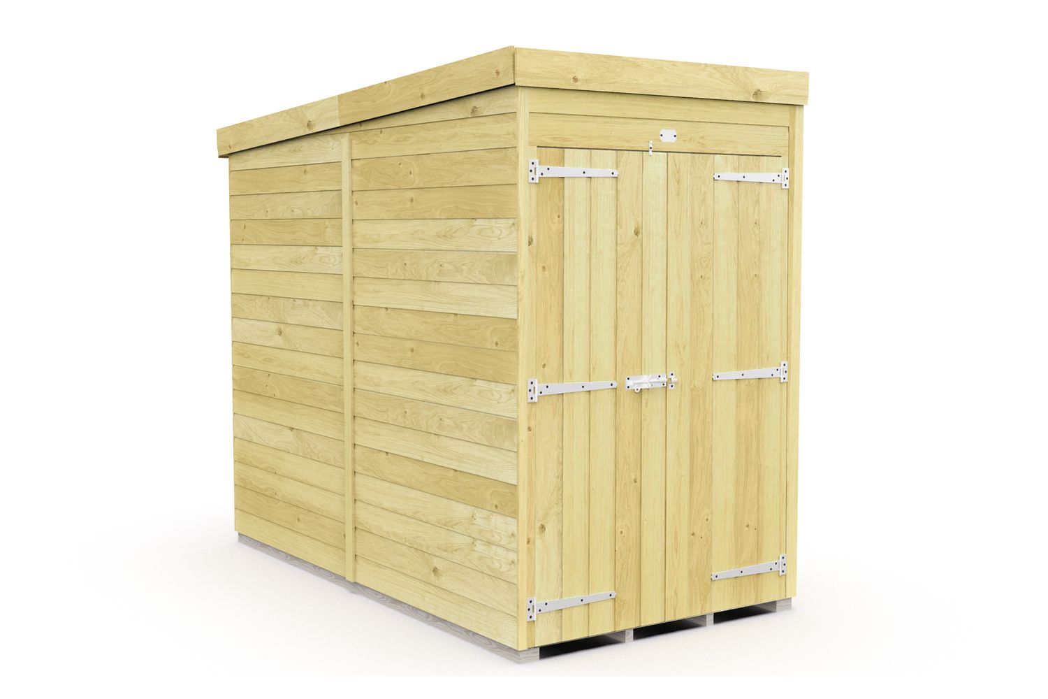 4 X 8 Pent Shed Double Door-2