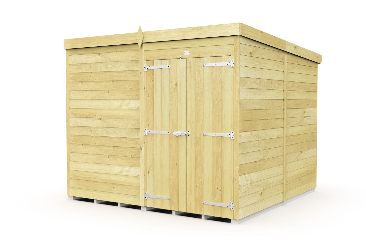 8 X 8 Pent Shed Double Door-2