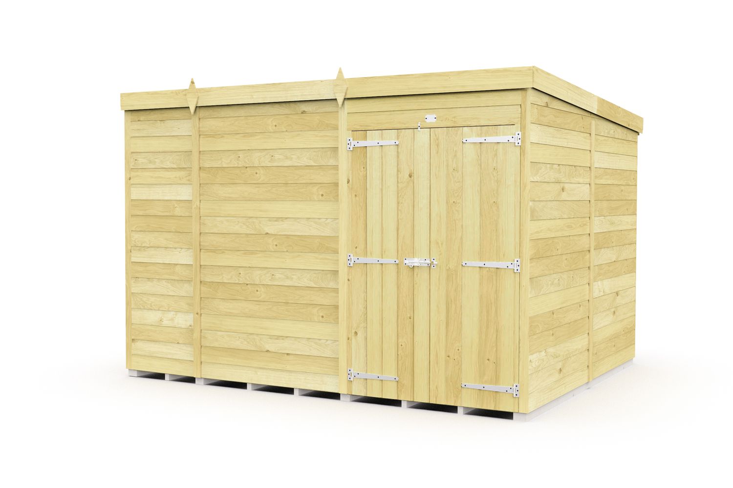 11 X 8 Pent Shed Double Door-2