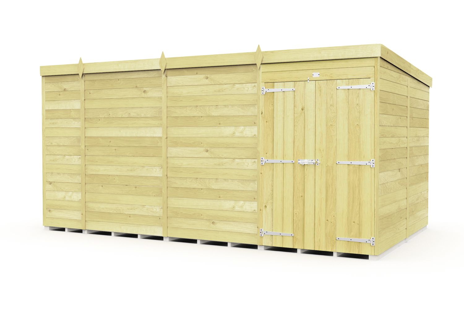 13 X 8 Pent Shed Double Door-2