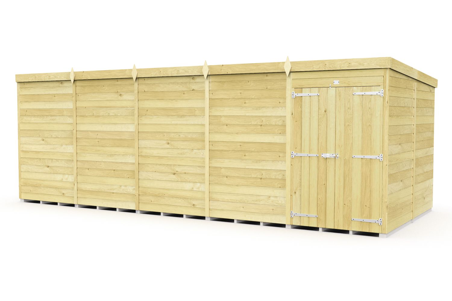 20 X 8 Pent Shed Double Door-2