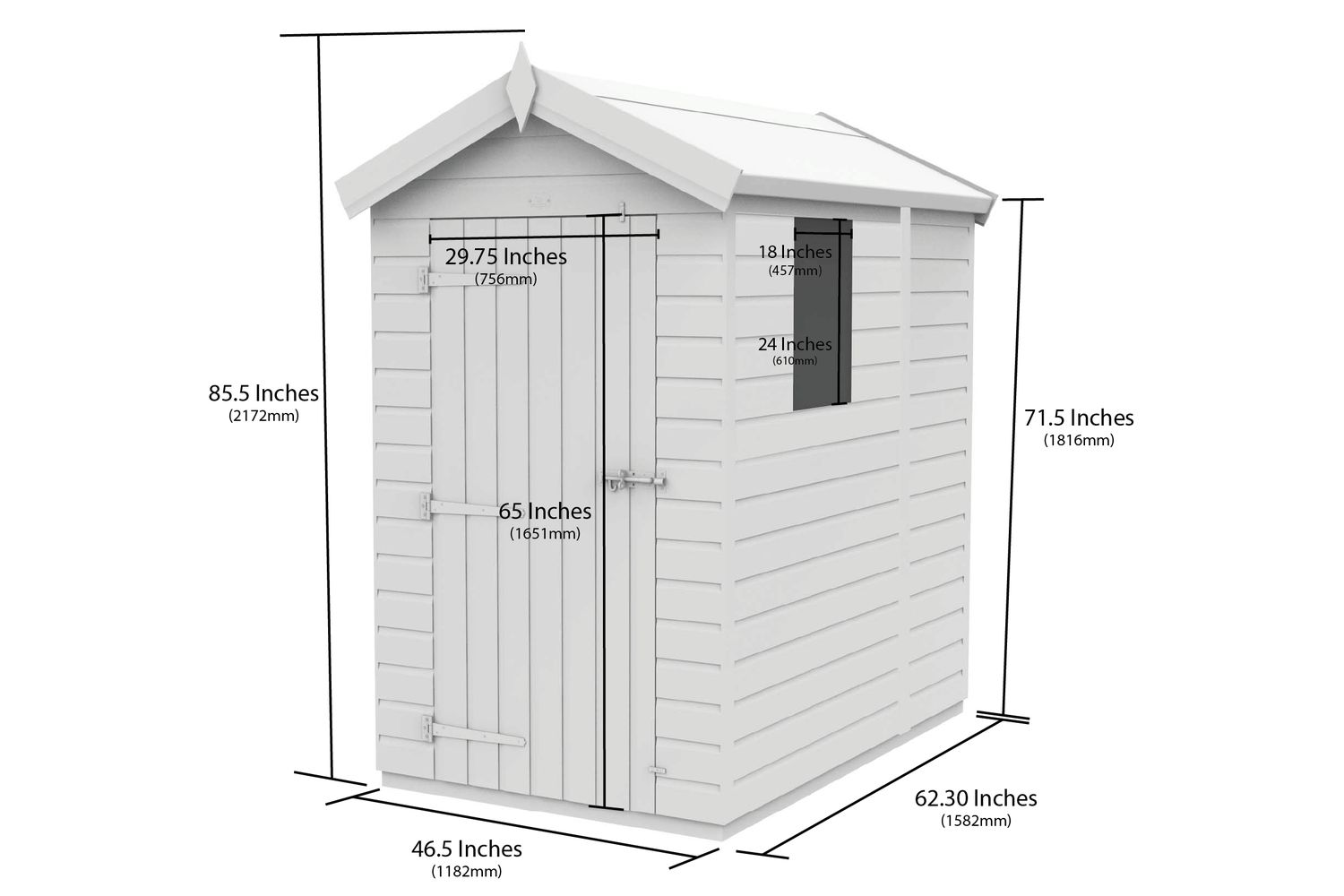 4 X 5 Apex Security Shed-2