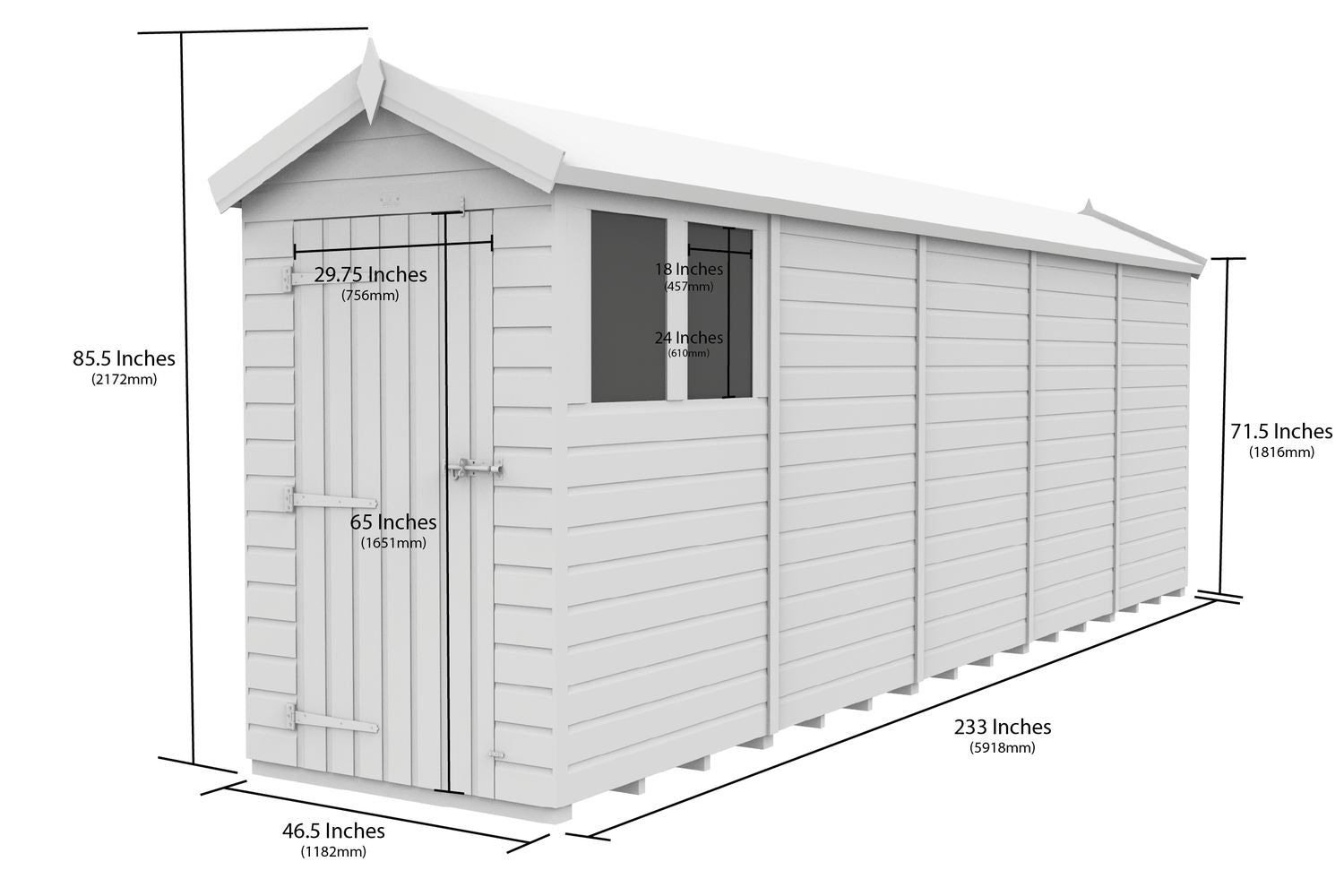 4 X 20 Apex Security Shed-2