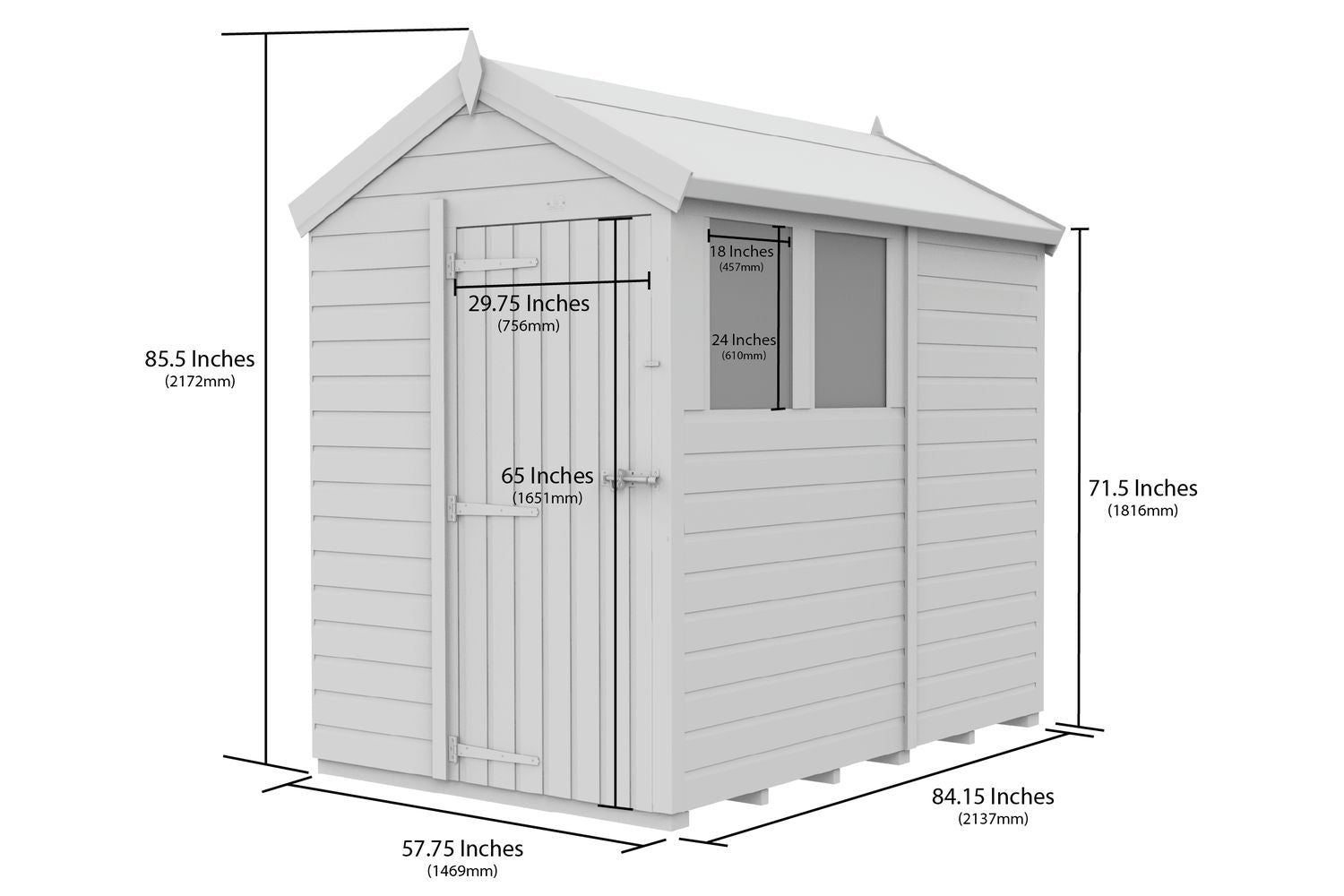 5 X 7 Apex Security Shed-2