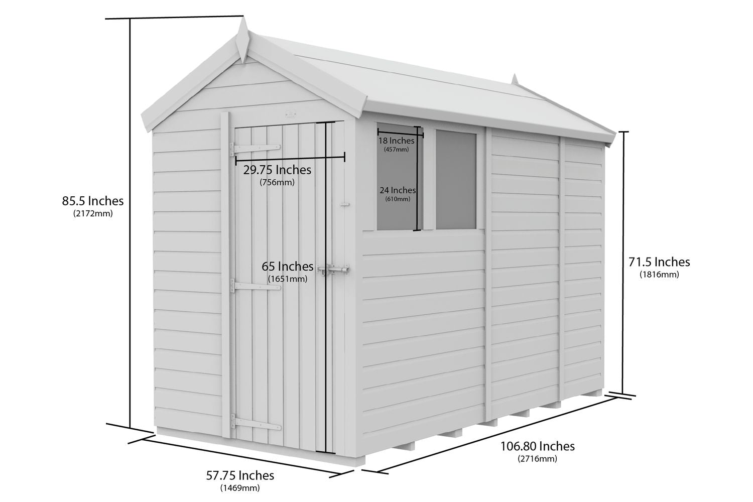 5 X 9 Apex Security Shed-2