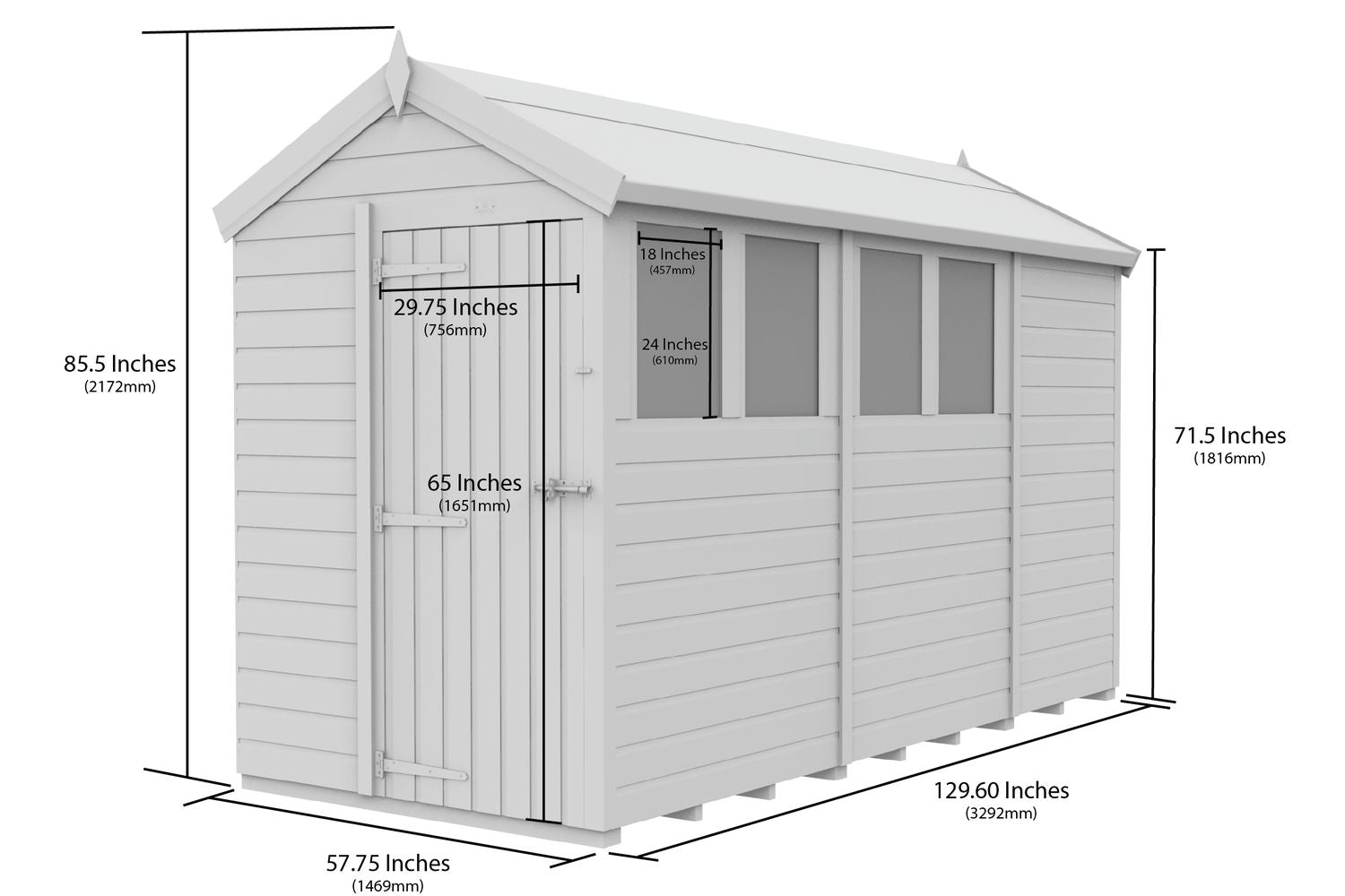 5 X 11 Apex Security Shed-2
