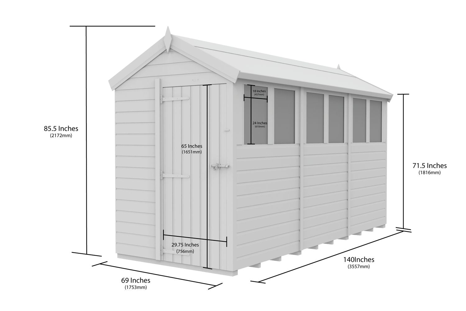 5 X 12 Apex Security Shed-2