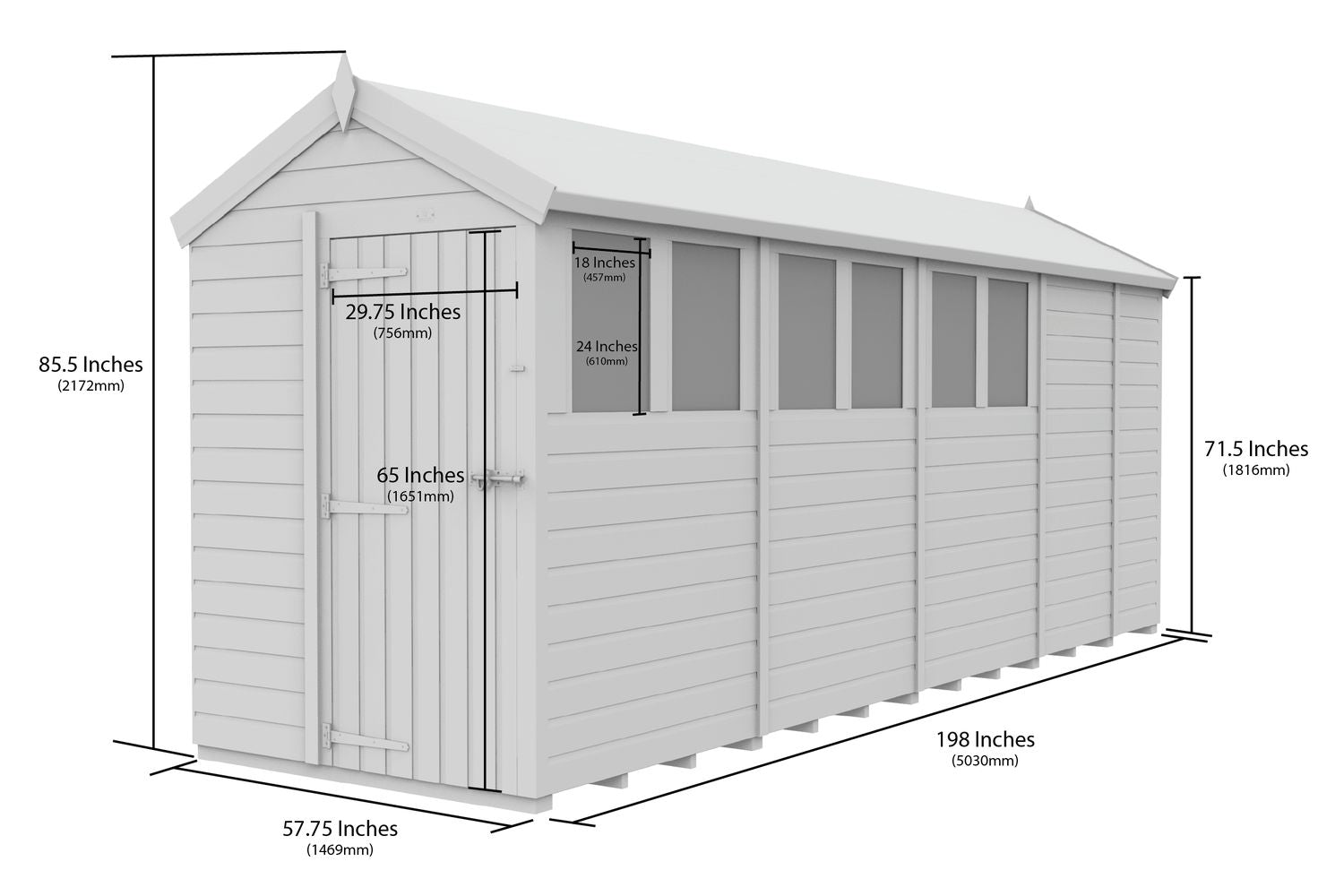 5 X 17 Apex Security Shed-2