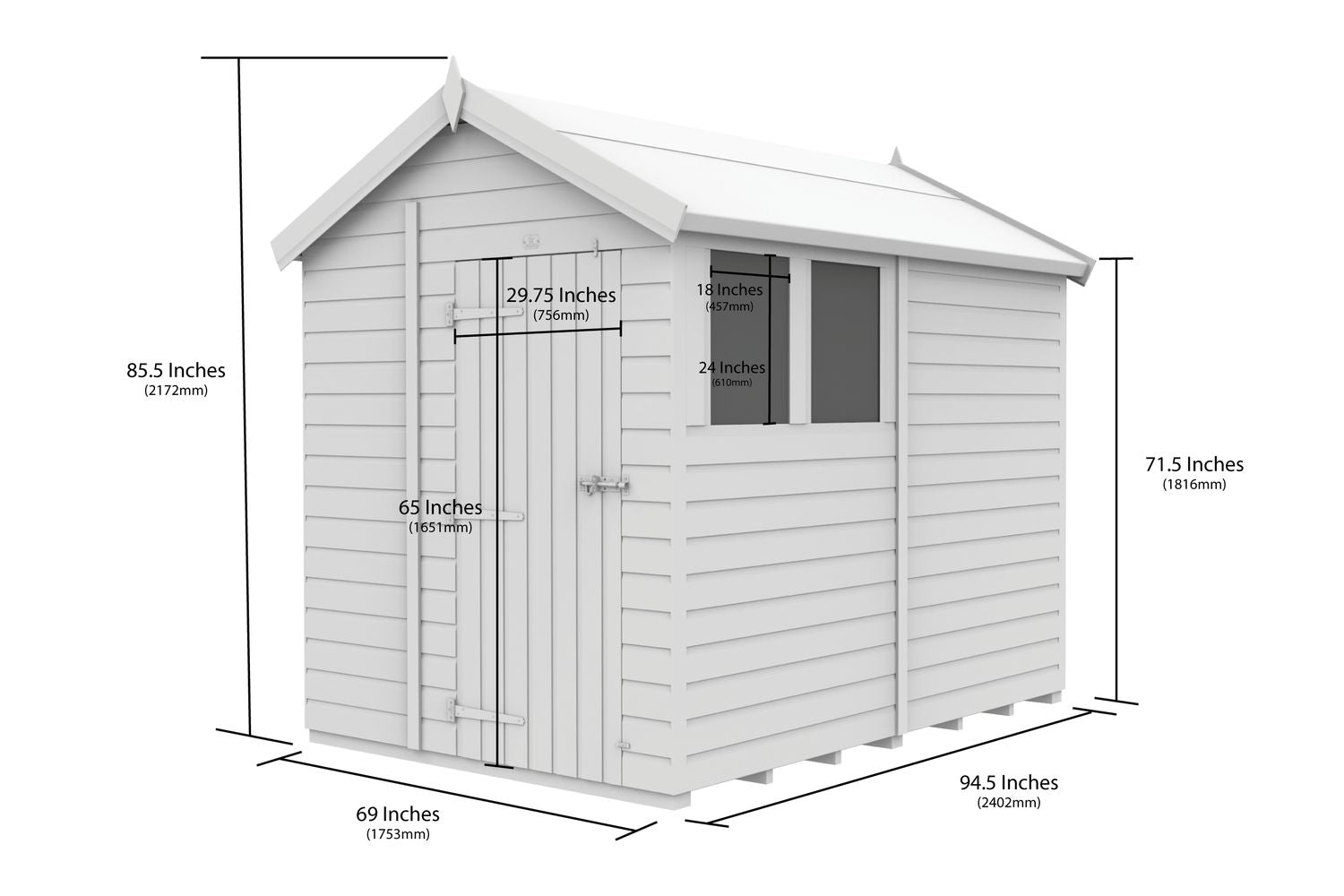 6 X 8 Apex Security Shed-2