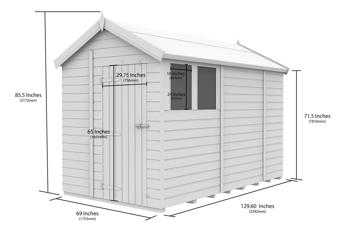 6 X 11 Apex Security Shed-2