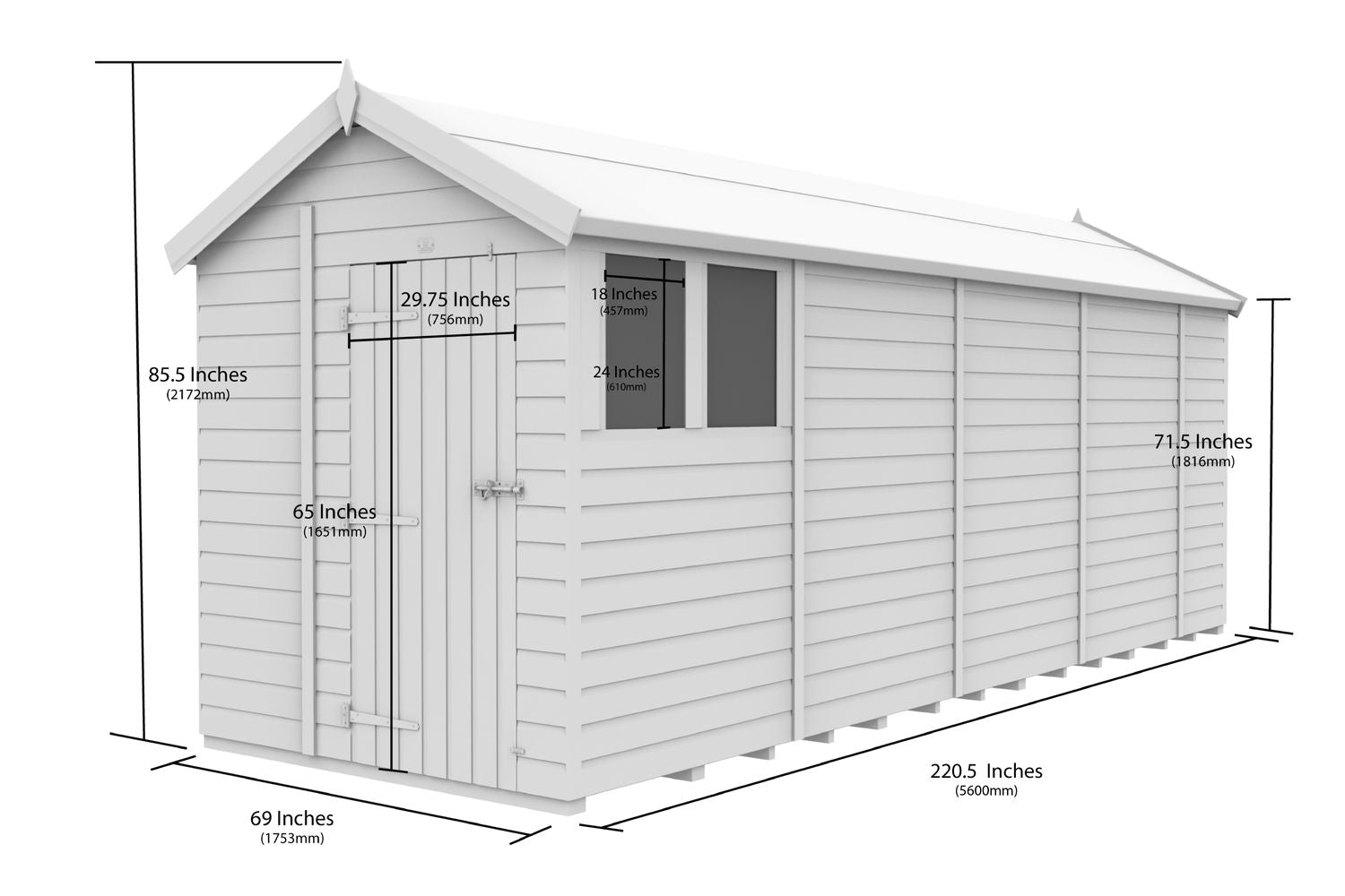 6 X 19 Apex Security Shed-2