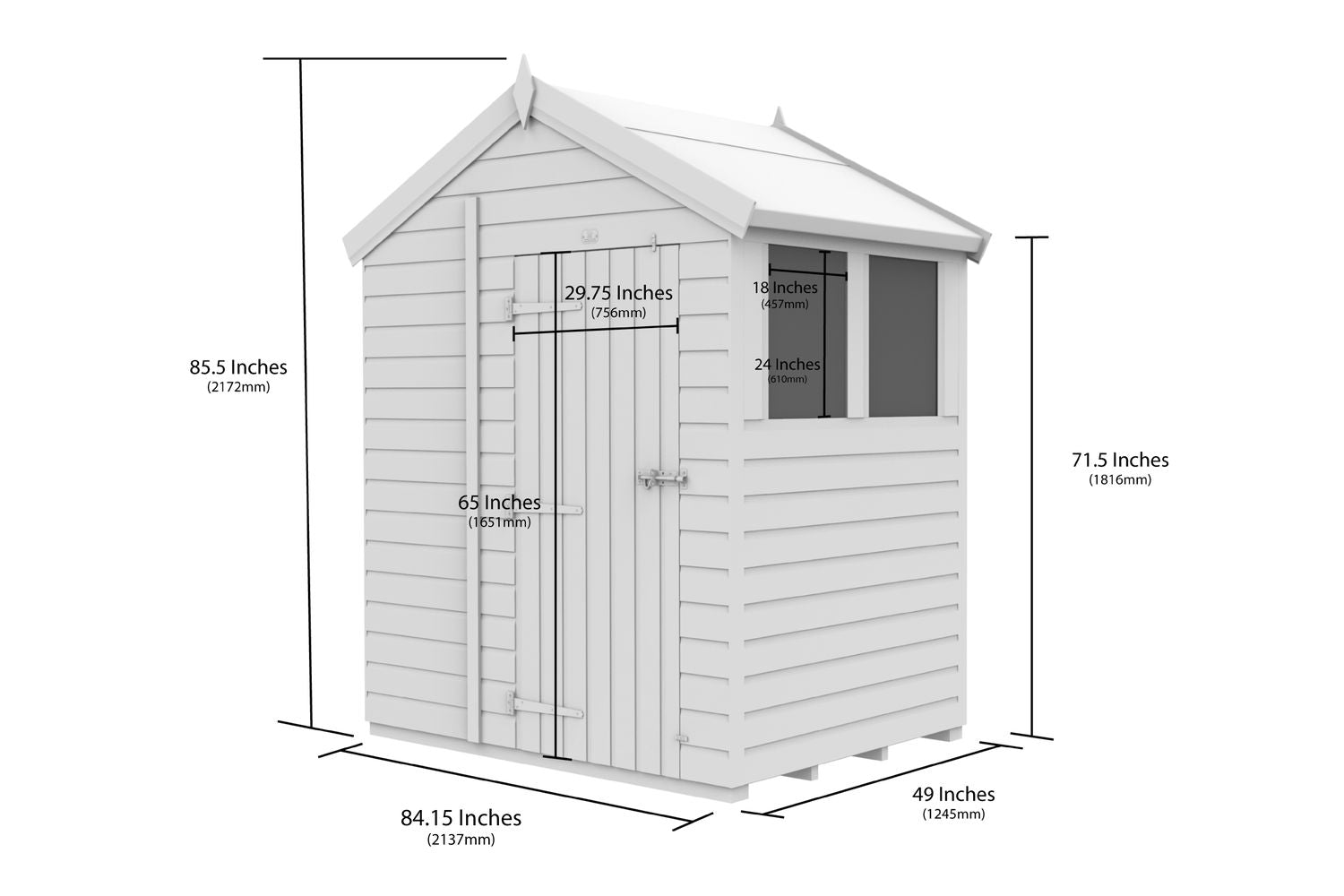 7 X 4 Apex Security Shed-2