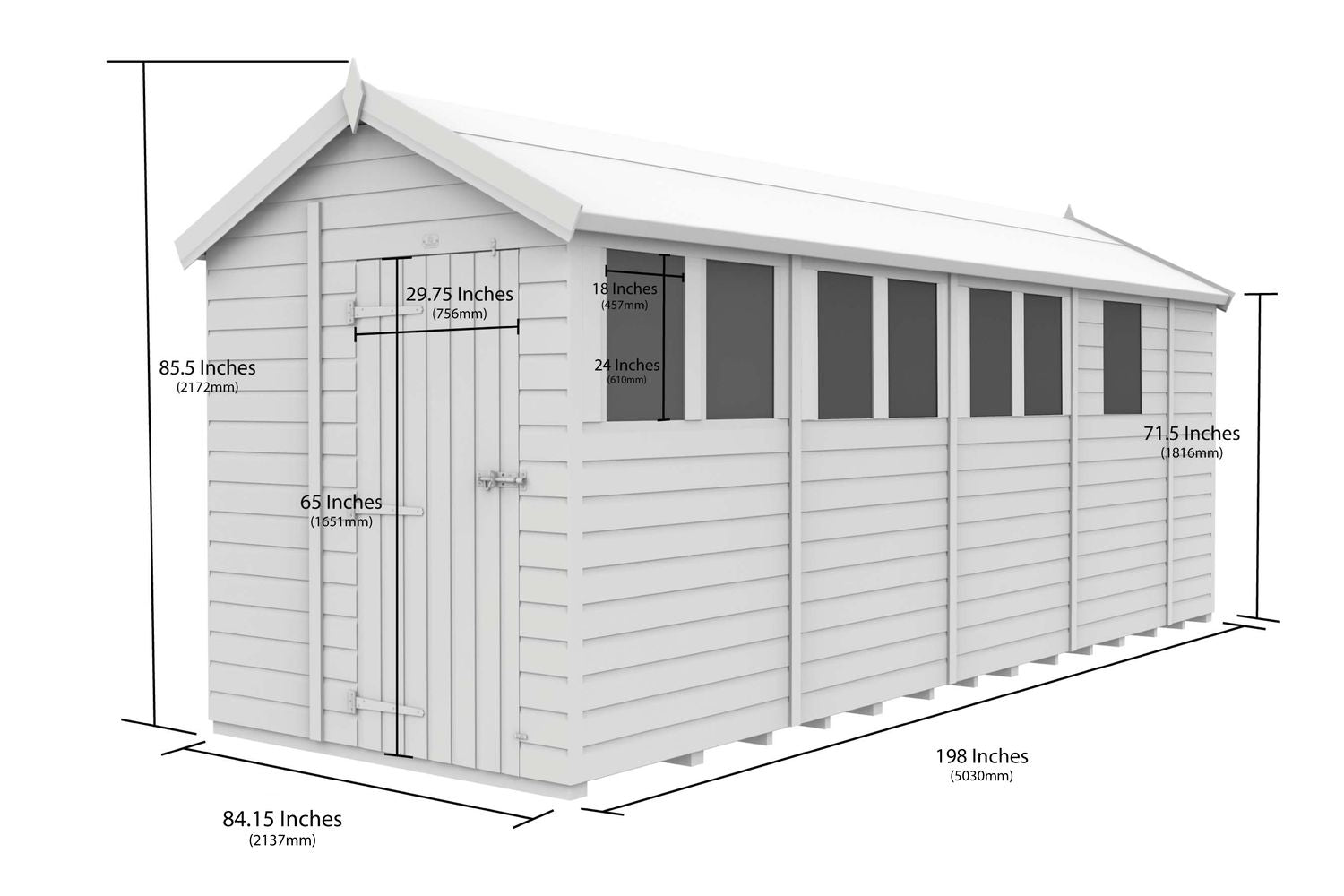 7 X 17 Apex Security Shed-2